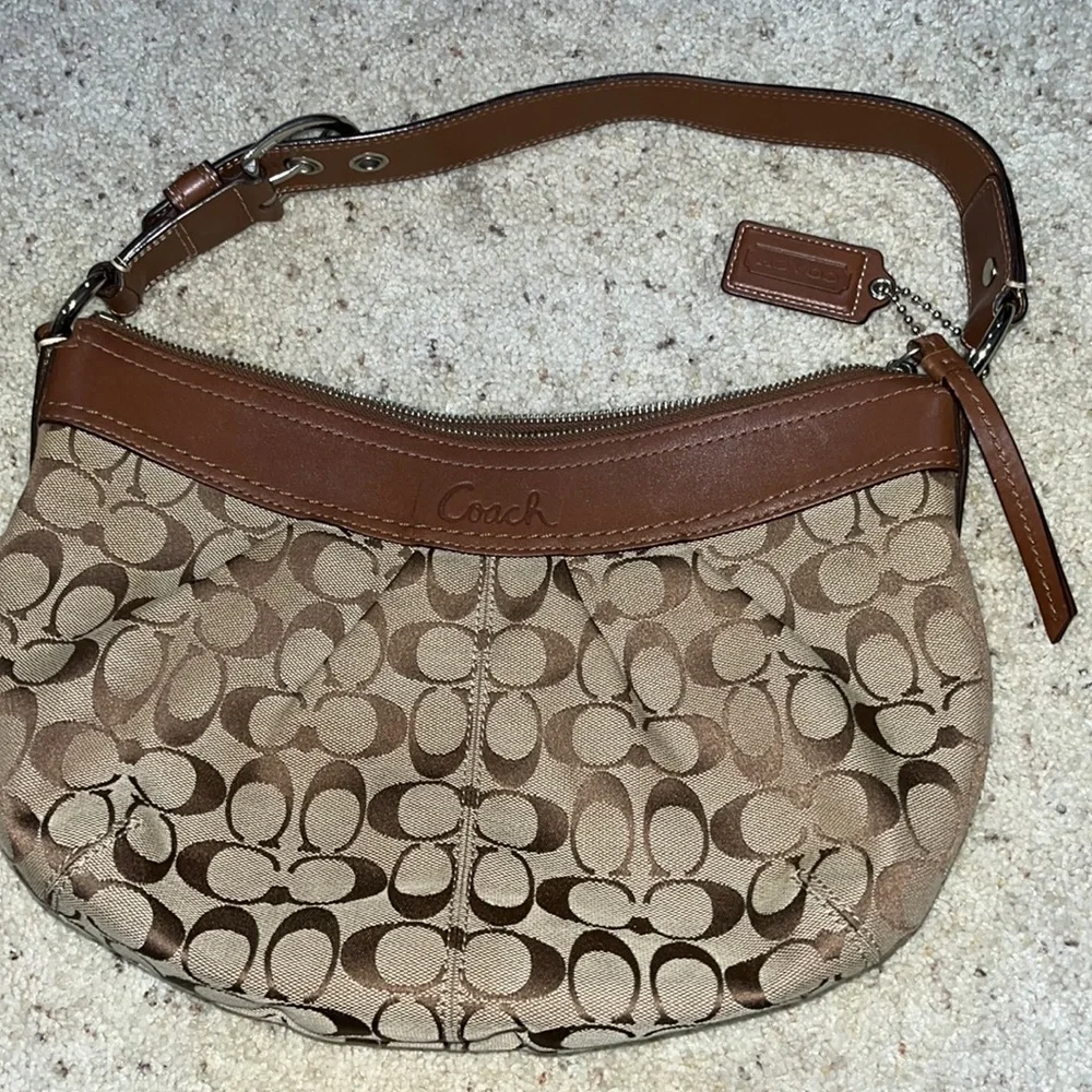 Coach | Bags | Coach D993f3740 Hobo Brownbrown Leather Signature